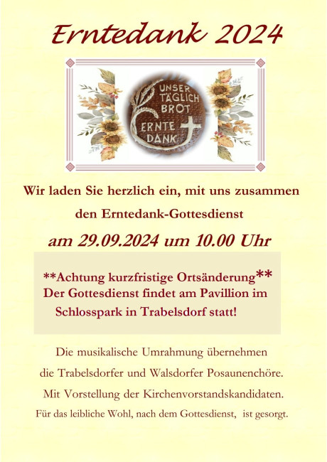 Hier finden Sie Information zum Erntedankfest. 